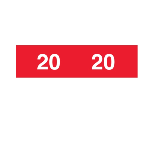 2020 Barkley Year Bands 1-7/8" x 1-7/8" Red Reverse